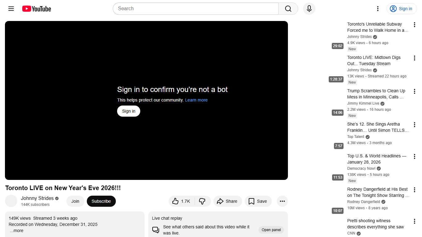 Toronto LIVE on New Year's Eve 2026!!! - YouTube